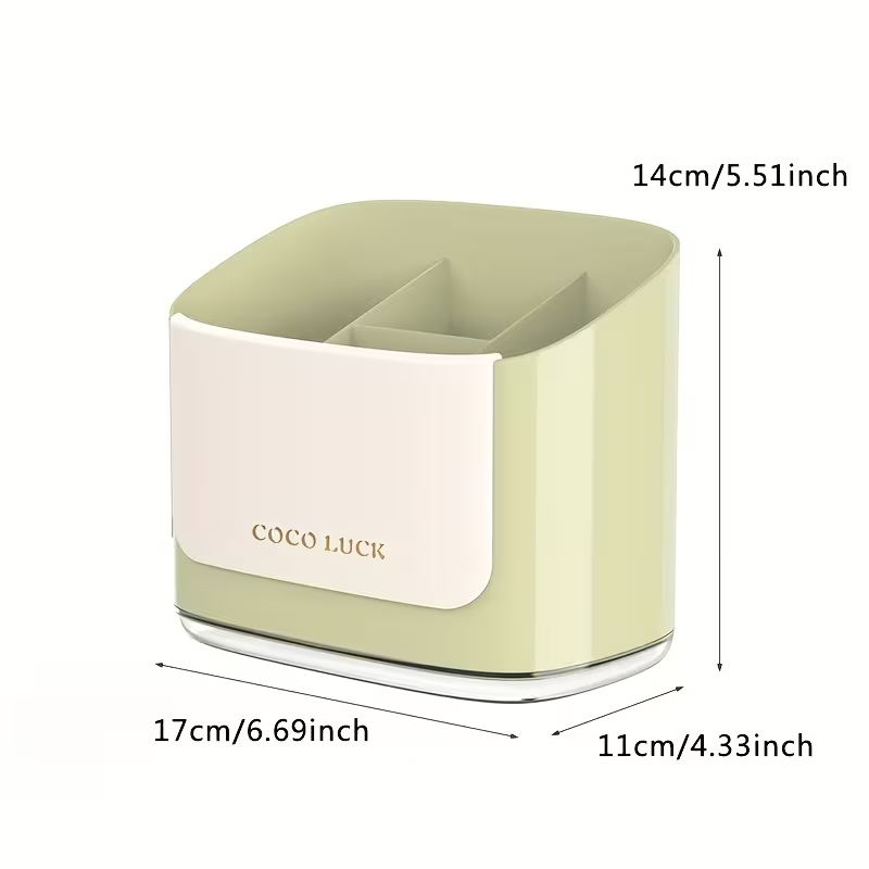 Cutlery Storage Box with a Drainage Rack And Dividers, Wall-Mounted Without Drilling, Suitable for Storing Chopsticks, Knives, Forks, Spoons, And Other Utensils