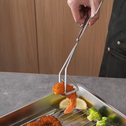 SUS304 Stainless Steel Kitchen Scissor Tong, 1pc (10in) for Cooking, Grilling, Serving, and Barbecue