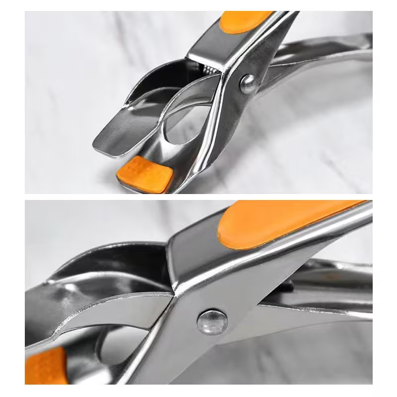 2-Pack Stainless Steel Heat-Resistant Tongs | Non-Slip, Heavy-Duty Anti-Scald Gripper for Bowls, Plates & Dishes