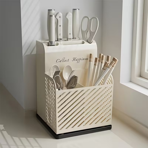 1pc Kitchen Combination Knife Block Knife Fork Chopstick Cage Storage Rack Easy to Clean Spoon Tableware Storage Box Home Kitchen Knife Storage