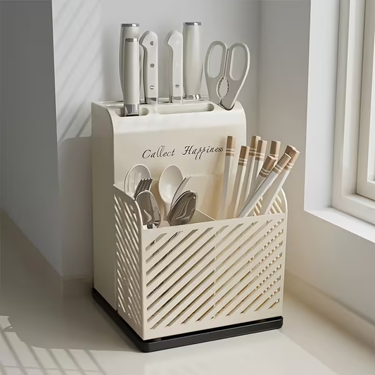 1pc Kitchen Combination Knife Block Knife Fork Chopstick Cage Storage Rack Easy to Clean Spoon Tableware Storage Box Home Kitchen Knife Storage
