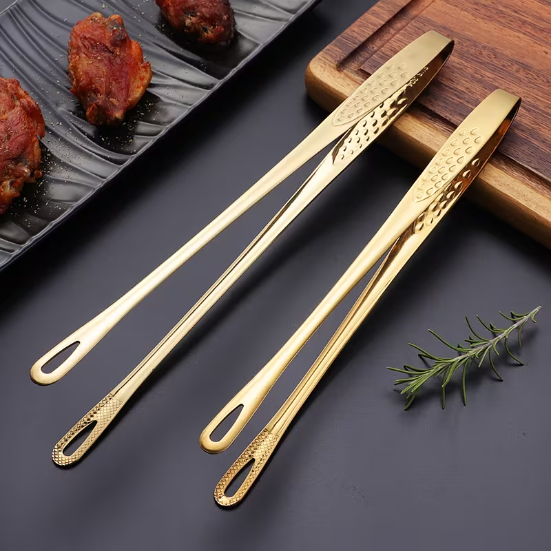 2pcs Stainless Steel Serving Tongs | Rust-Resistant, Scratch-Resistant, Ideal for BBQ, Salad, Dessert, and Buffet Use | Perfect for Christmas, Valentine'S Day, Thanksgiving, and More | Elegant and Durable