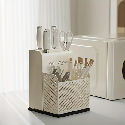 1pc Kitchen Combination Knife Block Knife Fork Chopstick Cage Storage Rack Easy to Clean Spoon Tableware Storage Box Home Kitchen Knife Storage