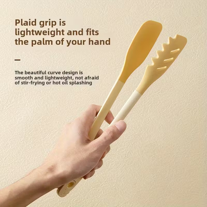 Silicone Clip, Detachable Kitchen Grilling Tongs, Steak Flipping Tongs, Heat-Resistant, High-Temperature Three-In-One Tongs, And Noodle Clip