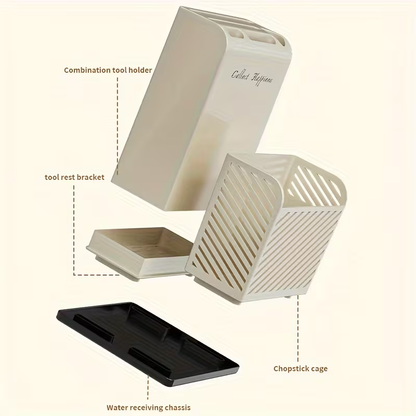 1pc Kitchen Combination Knife Block Knife Fork Chopstick Cage Storage Rack Easy to Clean Spoon Tableware Storage Box Home Kitchen Knife Storage