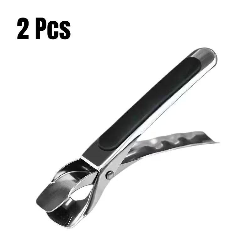 2-Pack Stainless Steel Heat-Resistant Tongs | Non-Slip, Heavy-Duty Anti-Scald Gripper for Bowls, Plates & Dishes