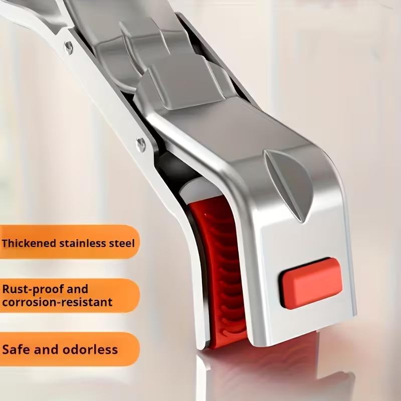 Stainless Steel Heat- Tongs, Non-Slip High-Temperature Oven Tray Clip, Electric Stove Plate and Dish Clip Cooking Tongs Kitchen Gadget, Latest Thickened Stainless Steel Heat- Tongs with Non-Slip Pad, Heat- Bowl and Dish Holder, Kitchen Utensil for