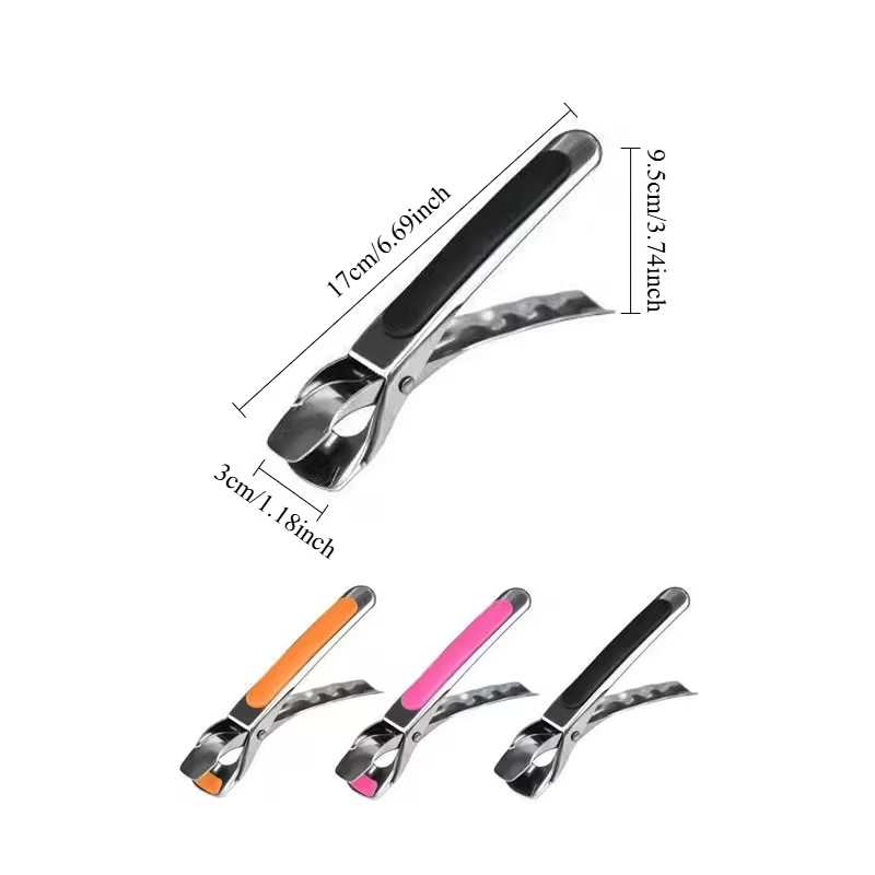 2-Pack Stainless Steel Heat-Resistant Tongs | Non-Slip, Heavy-Duty Anti-Scald Gripper for Bowls, Plates & Dishes