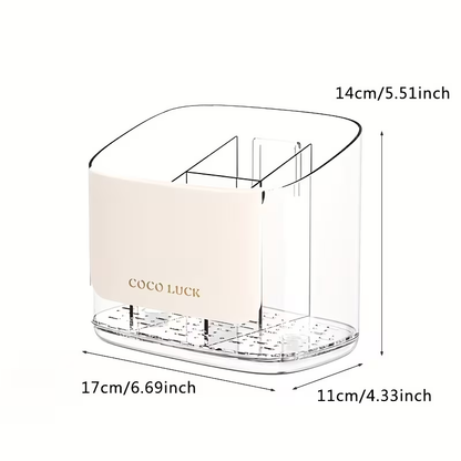 Cutlery Storage Box with a Drainage Rack And Dividers, Wall-Mounted Without Drilling, Suitable for Storing Chopsticks, Knives, Forks, Spoons, And Other Utensils