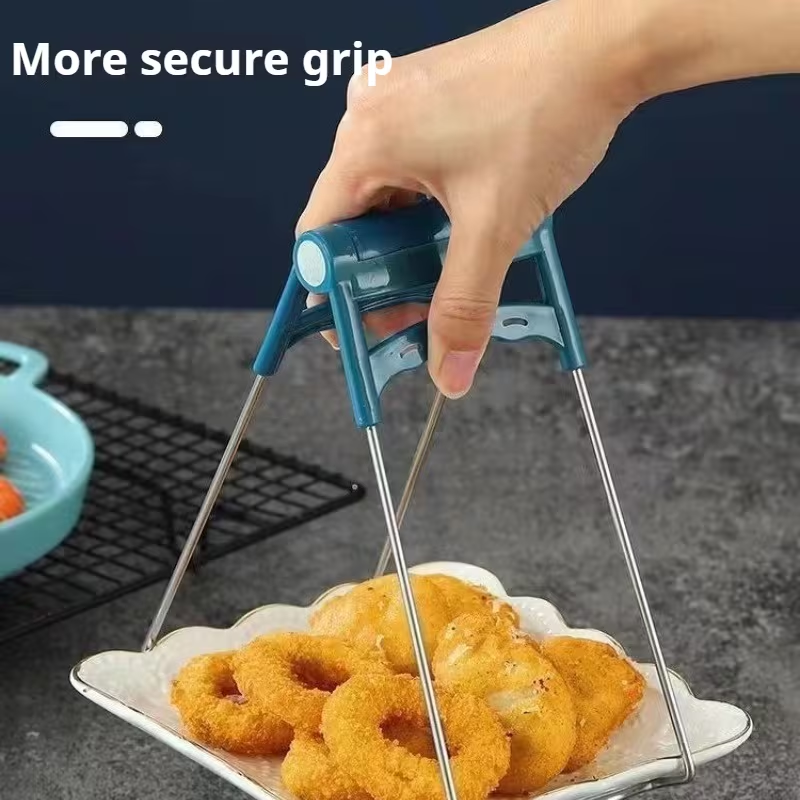 Heavy-Duty Stainless Steel Plate Clip & Dish Holder - Non-Slip Burn, Hot Plate Gripper for BBQ, Outdoor, /S stove Dish Clamp ( for Pots, Pans, Trays)