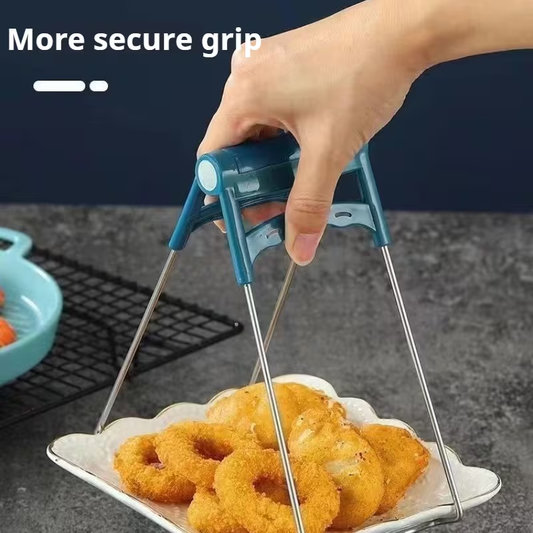 Heavy-Duty Stainless Steel Plate Clip & Dish Holder - Non-Slip Burn, Hot Plate Gripper for BBQ, Outdoor, /S stove Dish Clamp ( for Pots, Pans, Trays)