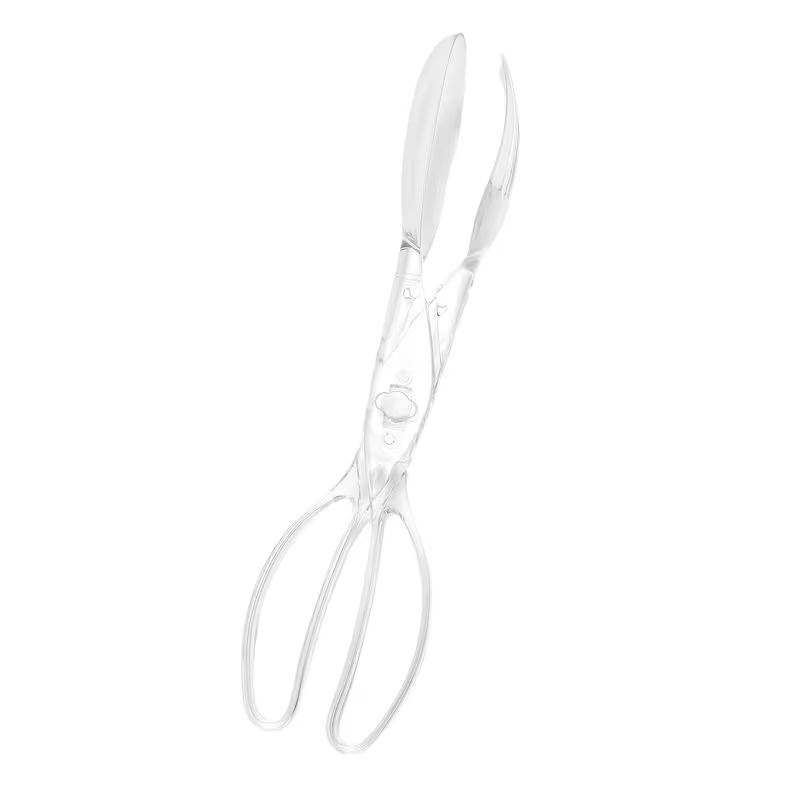 Heavy-Duty Transparent Plastic Salad Scissors and Clamp with - Reusable Heavy-Duty Shears Suitable for BBQ, Buffet, Party Serving, Salad Dressing - Hygienic for Large Groups, Outdoor, Picnics (Durable & -)