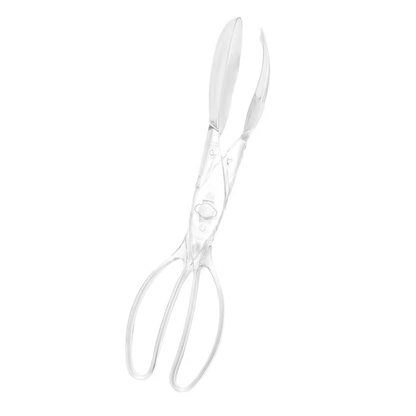 Heavy-Duty Transparent Plastic Salad Scissors and Clamp with - Reusable Heavy-Duty Shears Suitable for BBQ, Buffet, Party Serving, Salad Dressing - Hygienic for Large Groups, Outdoor, Picnics (Durable & -)