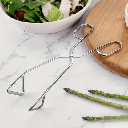 SUS304 Stainless Steel Kitchen Scissor Tong, 1pc (10in) for Cooking, Grilling, Serving, and Barbecue